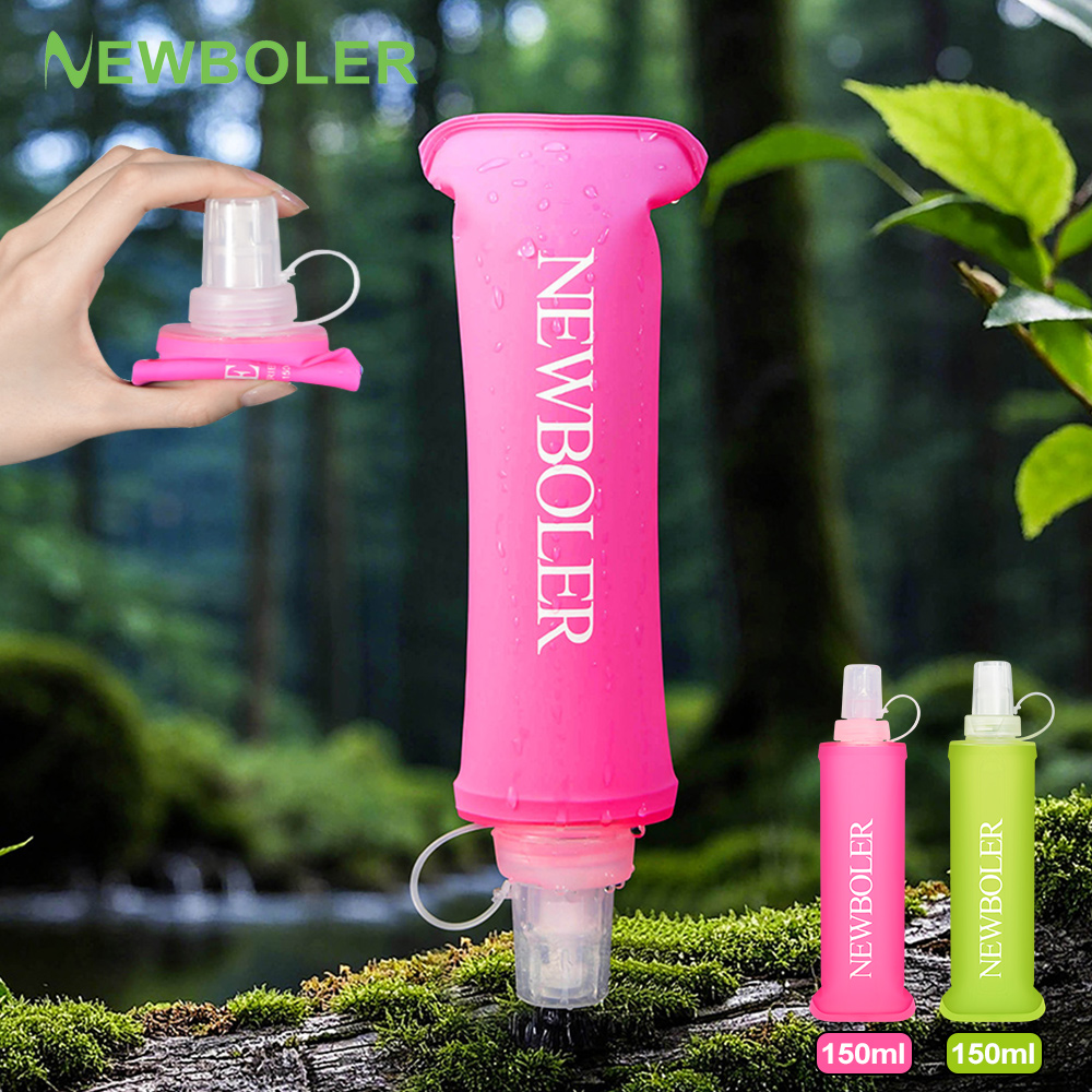 Water Bag Collapsible - ขวดน้ําพับ TPU BPA ฟรีขวดนุ่มพับได้กีฬากลางแจ้งเดินป่าตั้งแคมป์วิ่งขวดน้ําอ่อนแบบพกพา