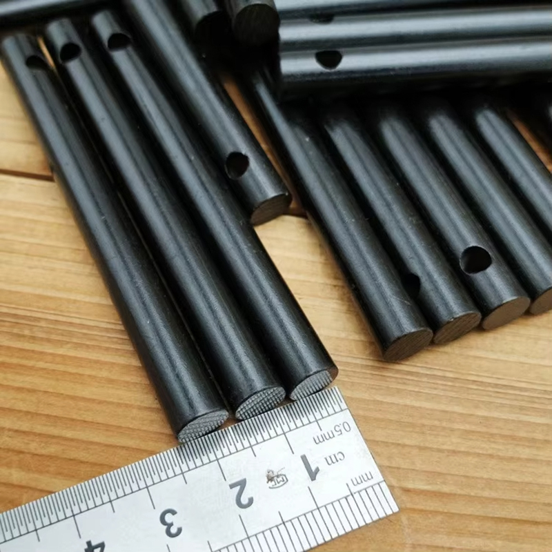 Magnesium Fire Starter - แท่งแมกนีเซียมฉุกเฉินสำหรับกิจกรรมกลางแจ้ง แบบเจาะรู ใช้จุดไฟสำหรับตั้งแคมป์ อุปกรณ์เอาตัวรอดกลางแจ้ง 2 ชิ้น