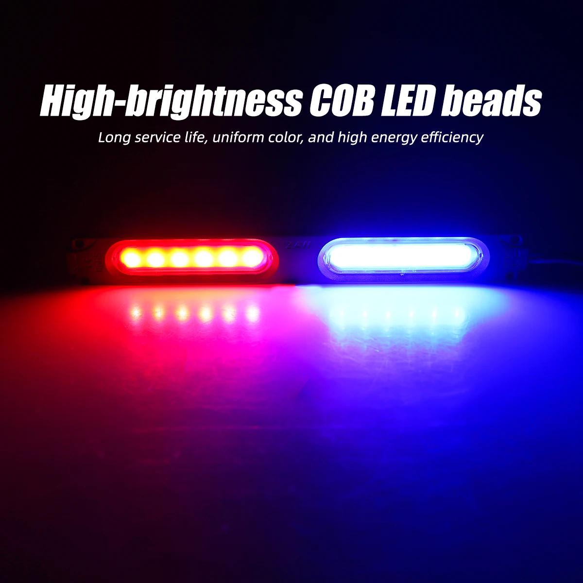 Sos Light Strobe - โมดูล LED แสงคู่กระพริบสีแดงสีน้ำเงินสำหรับรถออฟโรดรถจักรยานยนต์ยานพาหนะไฟฟ้าหลอดไฟความสว่างสูง
