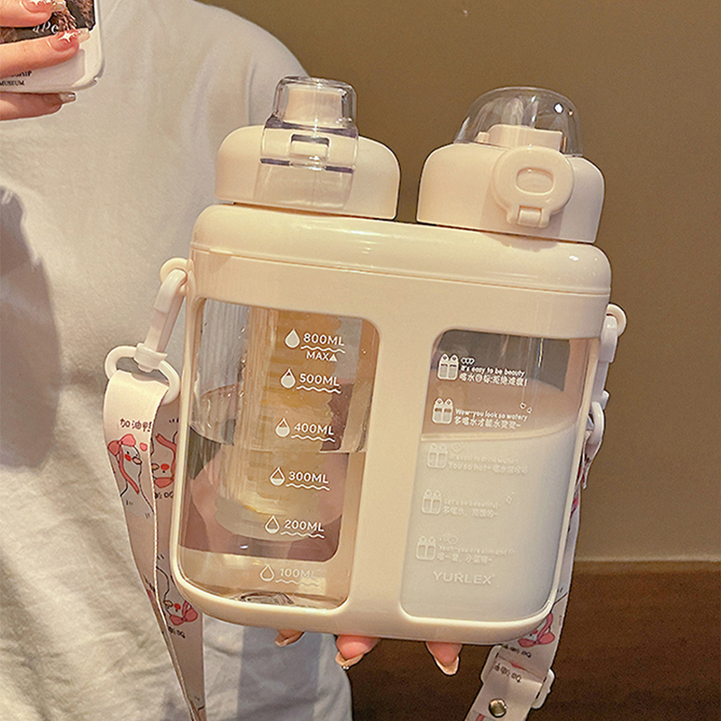 ขวดน้ำพลาสติกพร้อมหลอดกรองชาแบ - Water Purification Straw บทวิจารณ์และราคา
