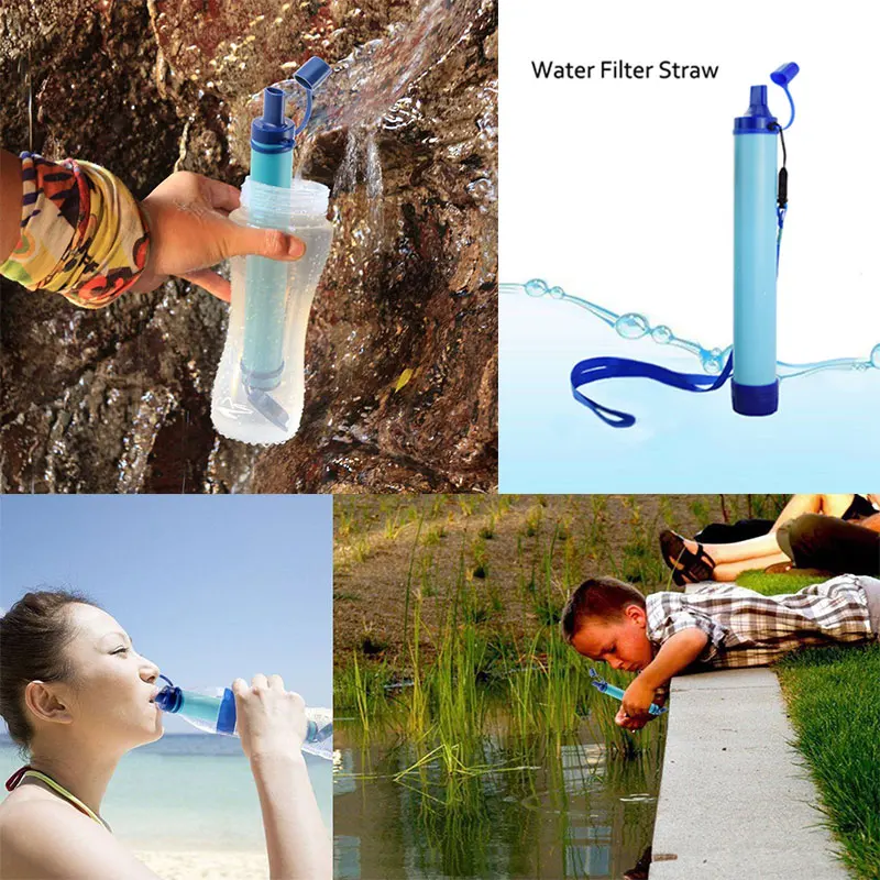 กลางแจ้งมินิกรองน้ํา Straw Cam - Water Purification Straw บทวิจารณ์และราคา